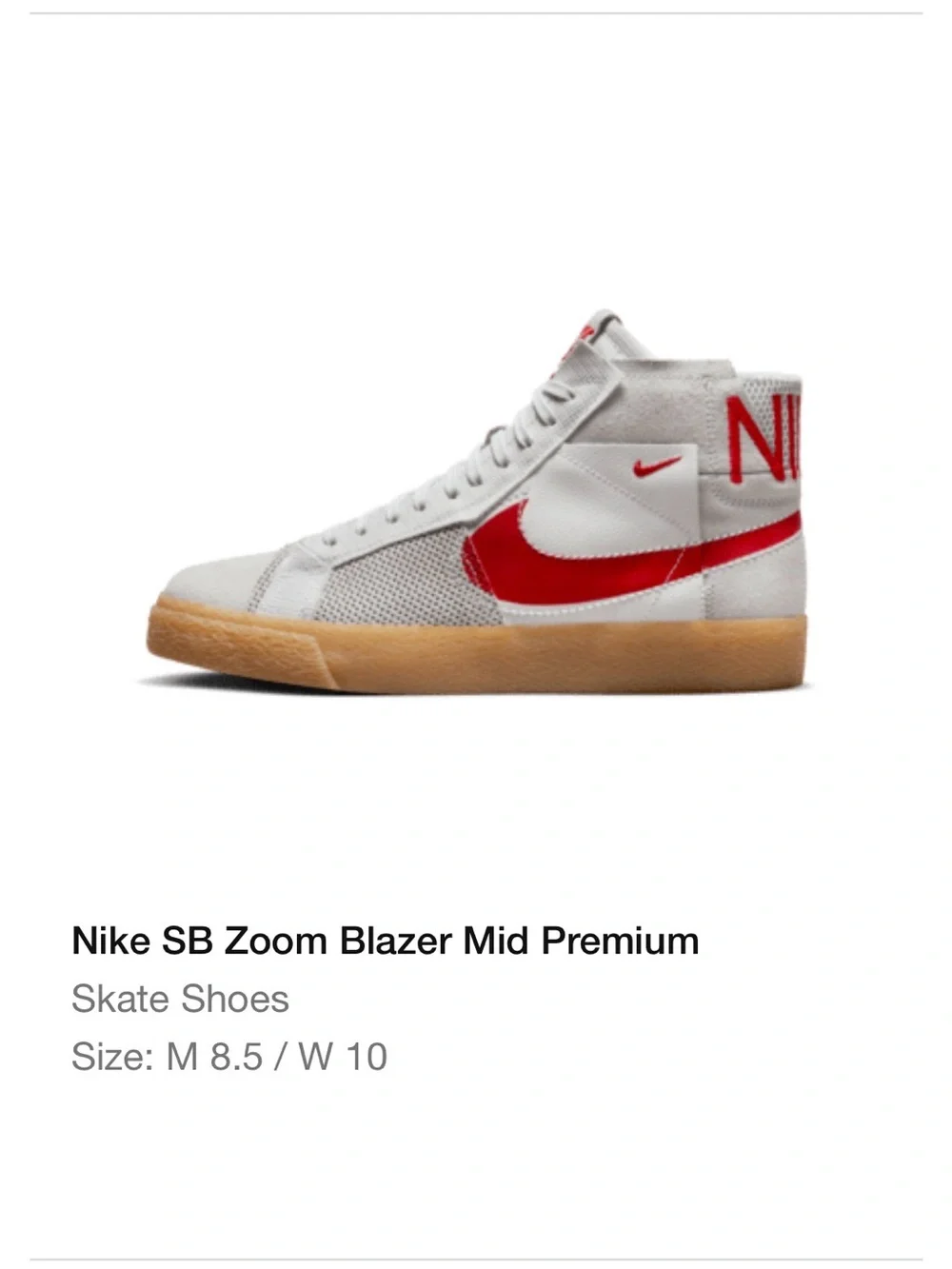 Nike High-Top Sneakers with Red Swoosh